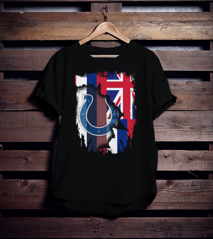 Together Hawaii Colts Horseshoe Union Jack Flag Overlap T-Shirt