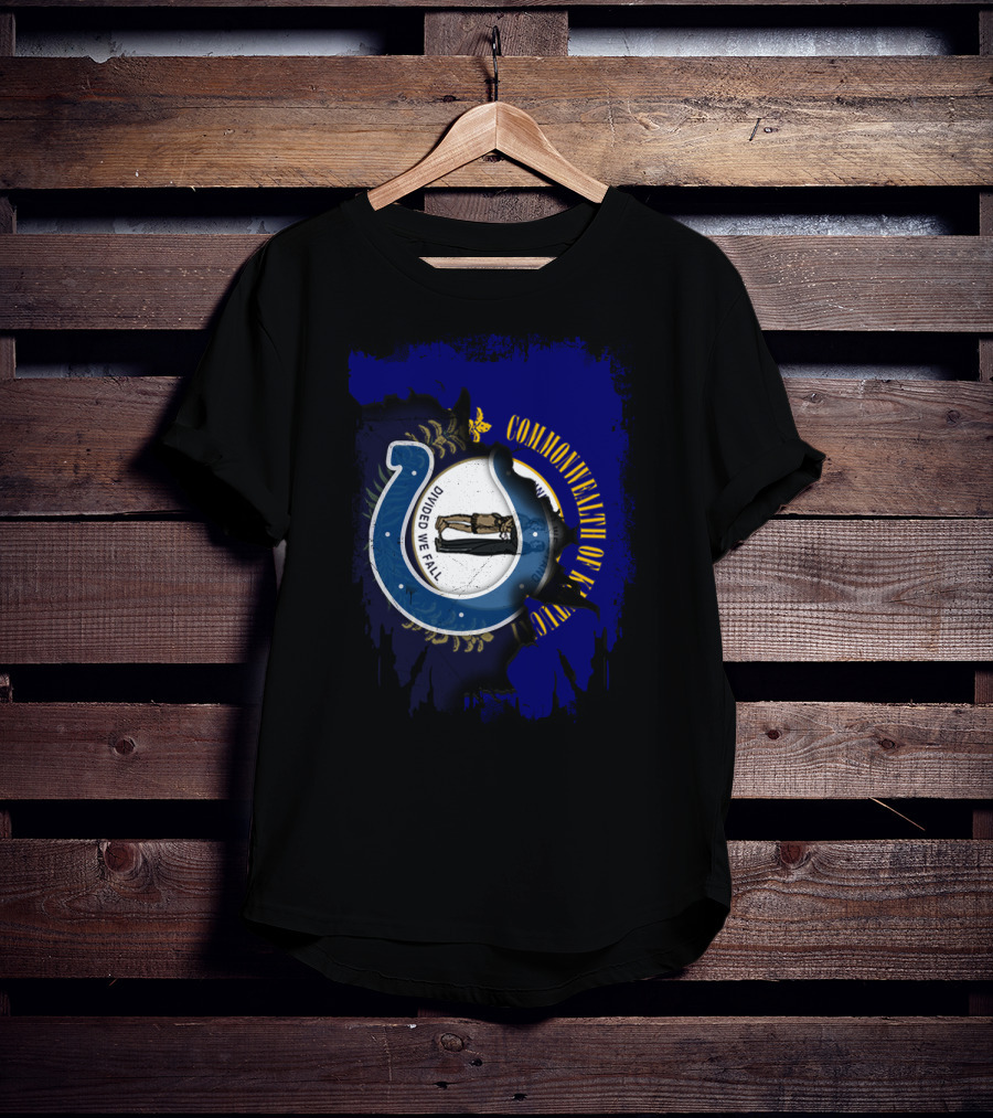 Commonwealth Of Kentucky United With Colts Divided We Fall T-Shirt