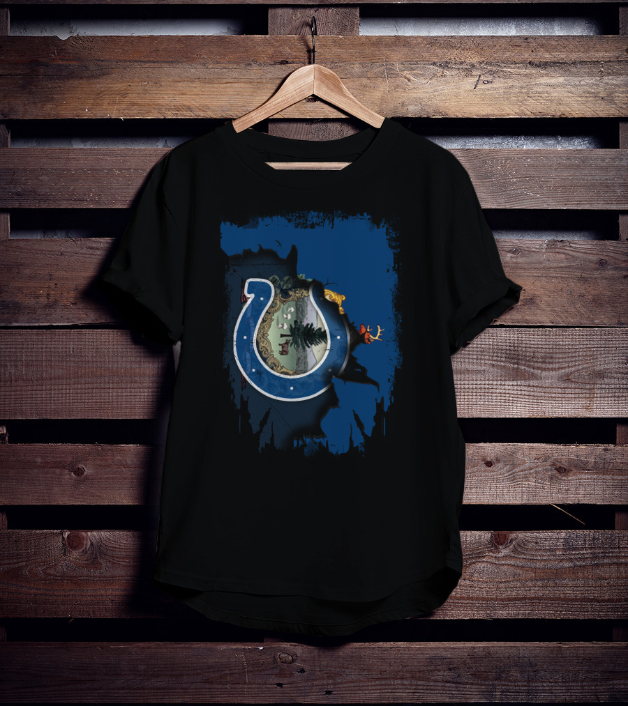 Vermont State Coat Of Arms With Colts Horseshoe And Deer T-Shirt