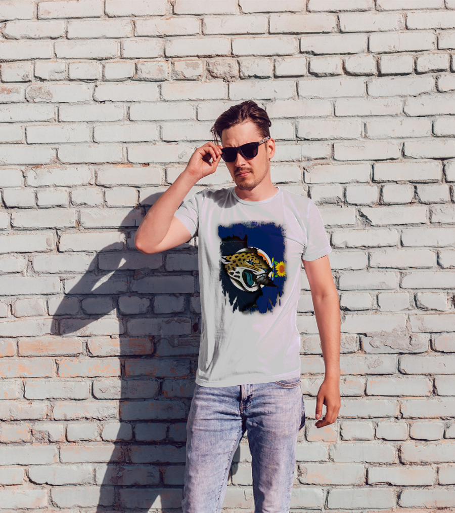 Kansas State Flag Sunflower Jaguar T-Shirt