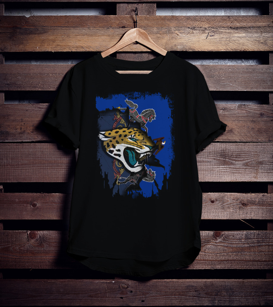Pennsylvania Emblem With Jaguars Roaring Together T-Shirt