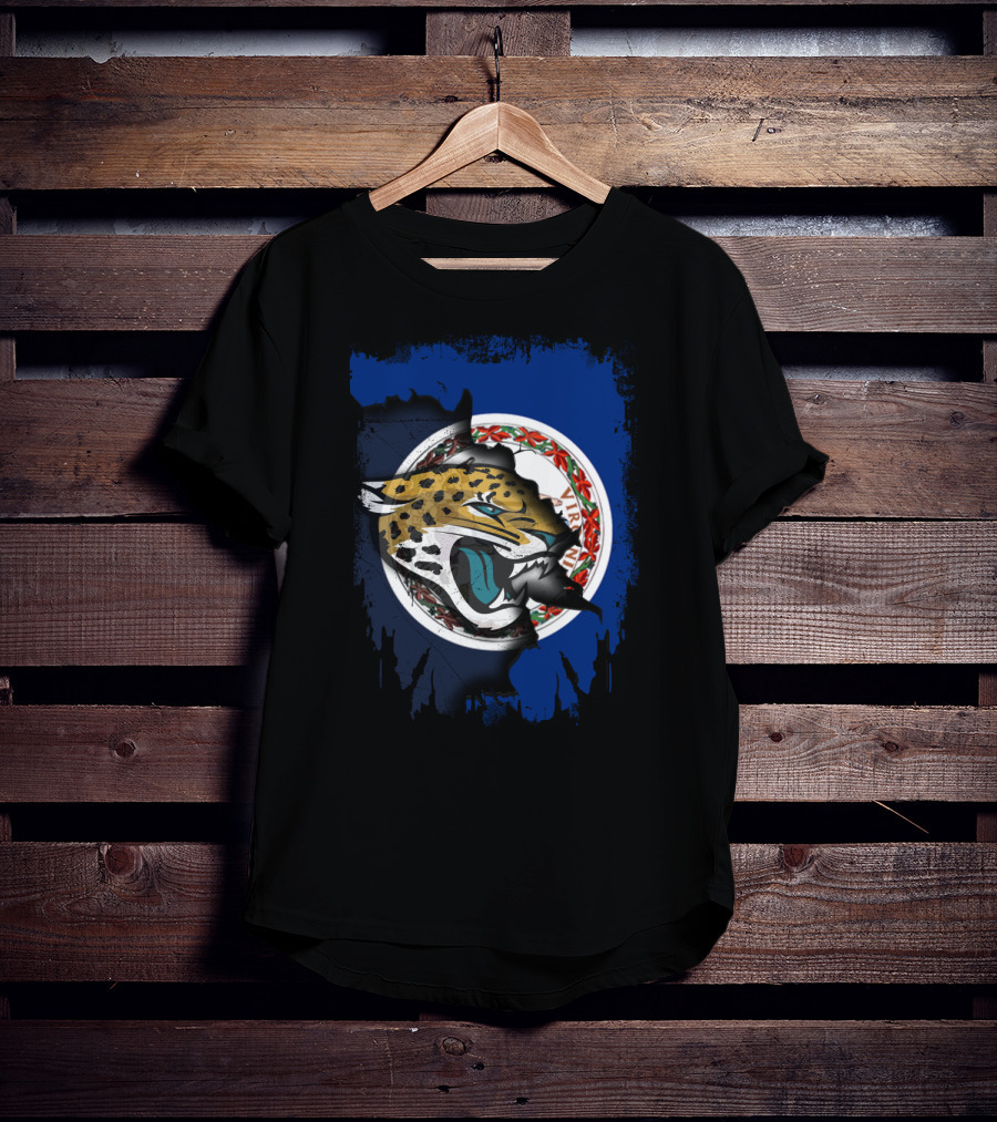 Virginia Jaguars Roaring Through State Seal Flag T-Shirt