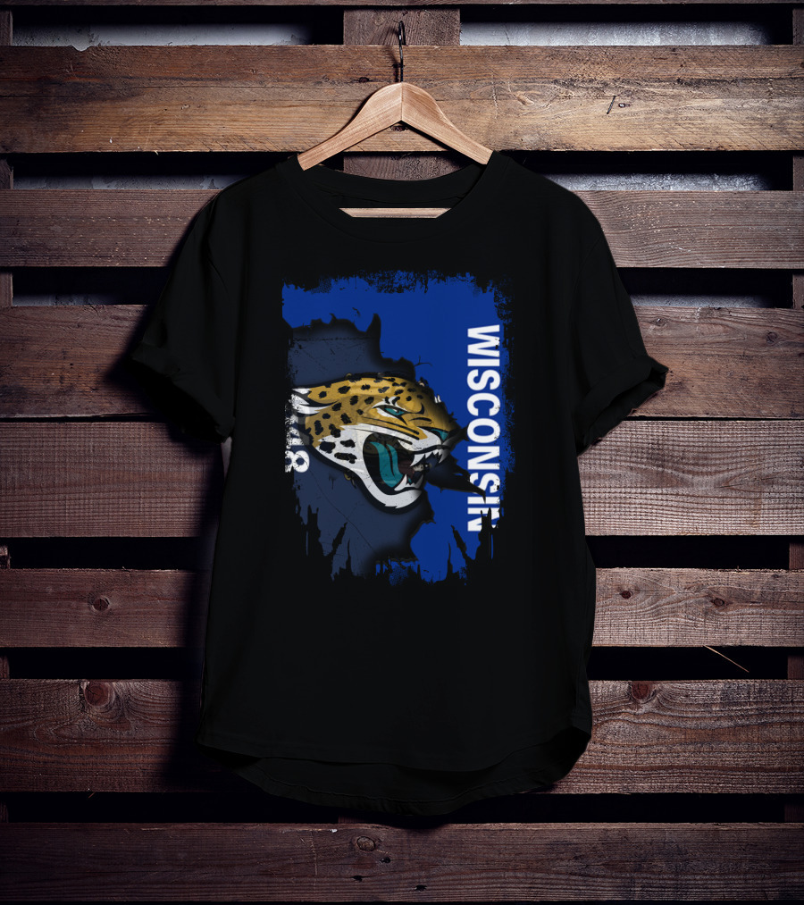 Wisconsin United With Jaguars Roaring Together T-Shirt