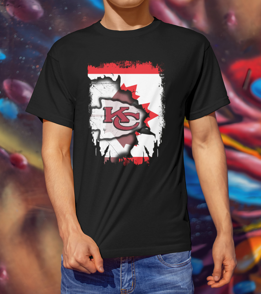 KC Chiefs Canada Unity Flag T-Shirt