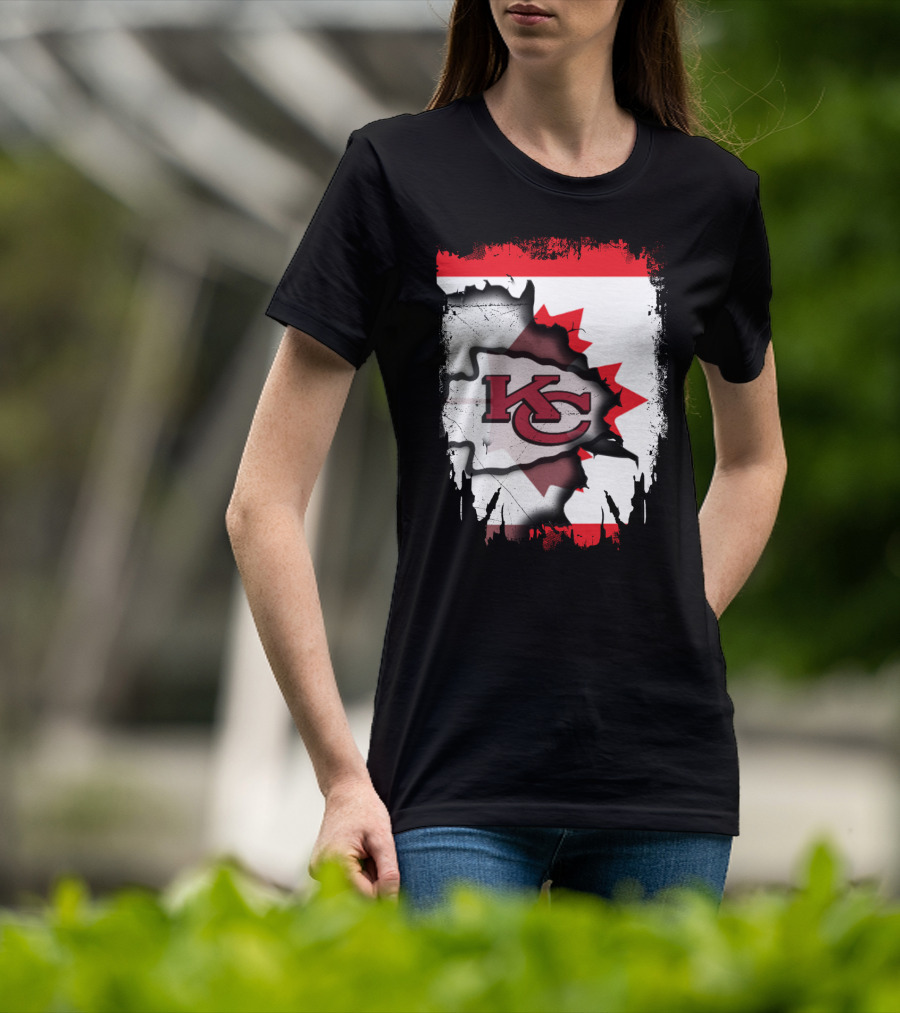KC Chiefs Canada Unity Flag T-Shirt