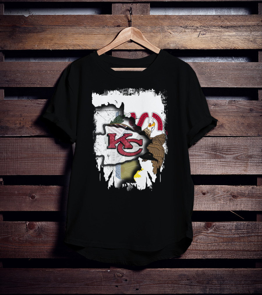 Illinois State And Kansas City Chiefs USA Collaboration T-Shirt