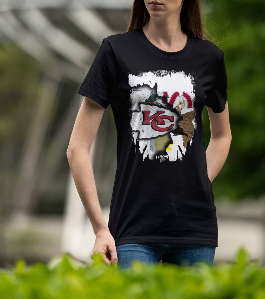 Illinois State And Kansas City Chiefs USA Collaboration T-Shirt