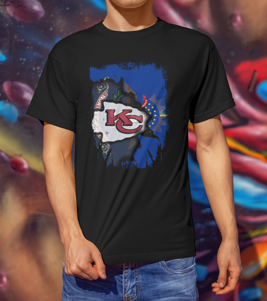 North Dakota Chiefs Emblem Blending State Pride T-Shirt