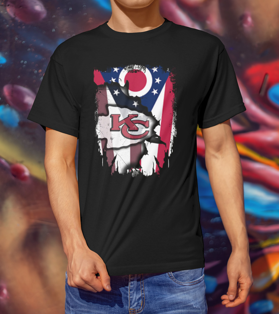 Together Ohio Flag KC Chiefs USA T-Shirt