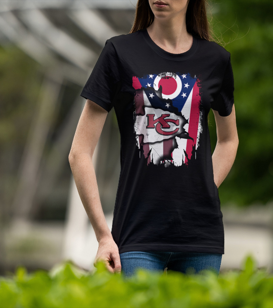 Together Ohio Flag KC Chiefs USA T-Shirt