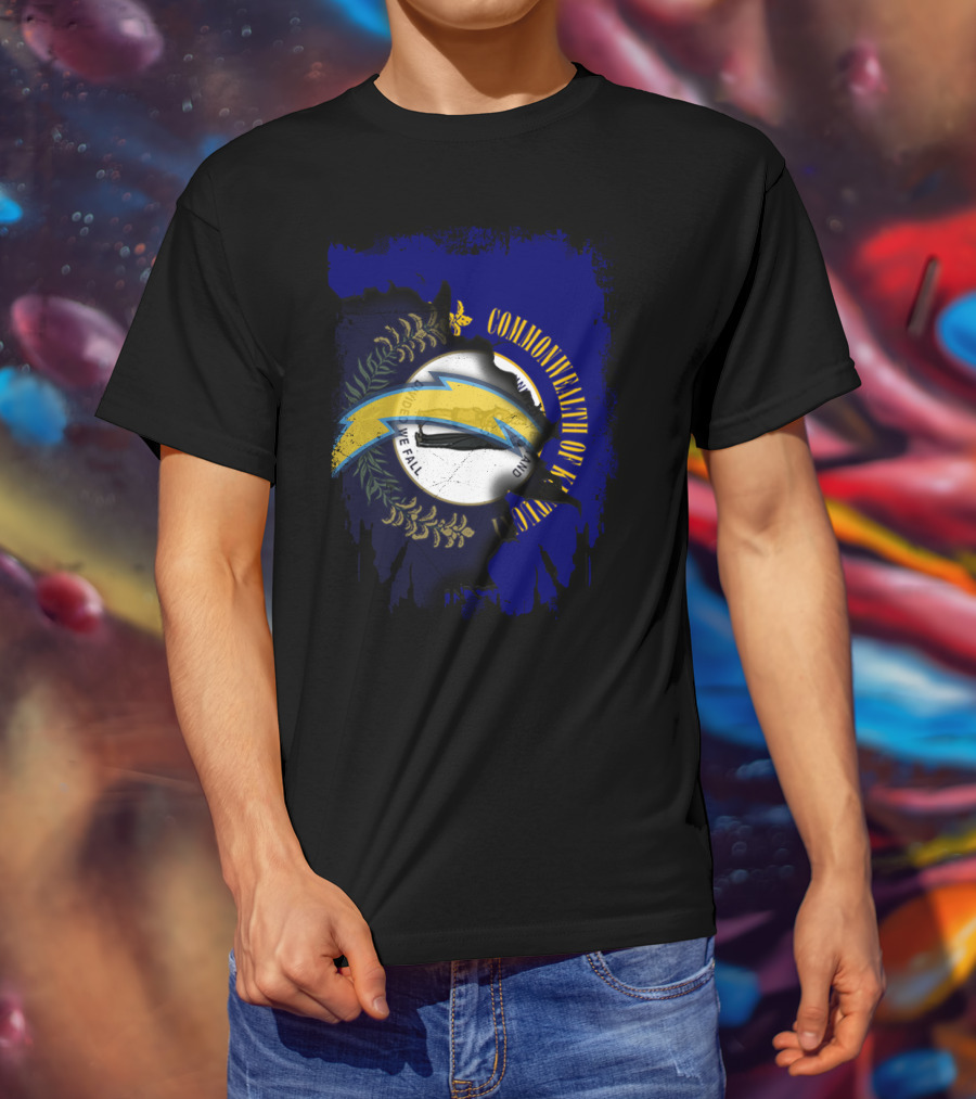 Commonwealth Of Kentucky Chargers United We Stand T-Shirt