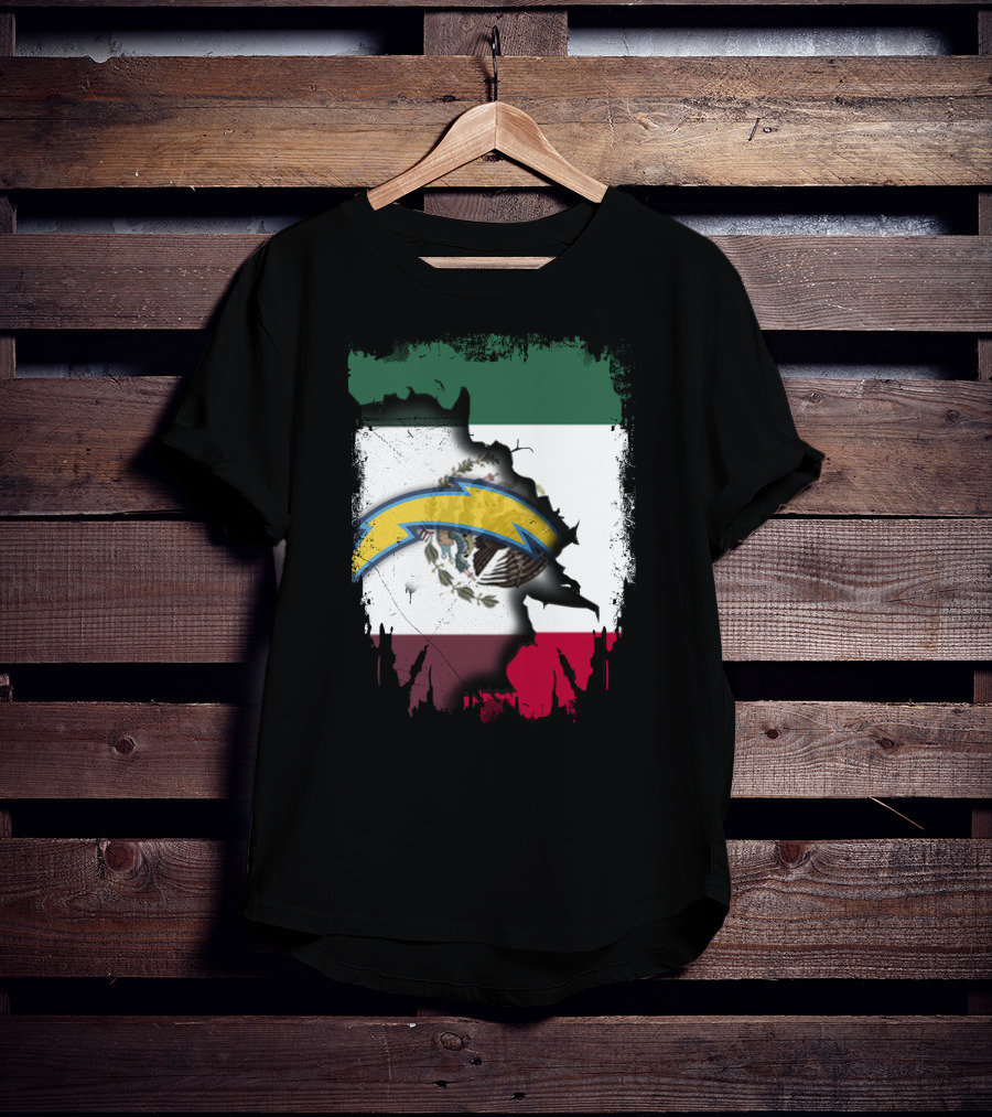 Together Mexico Chargers Flag Fusion T-Shirt