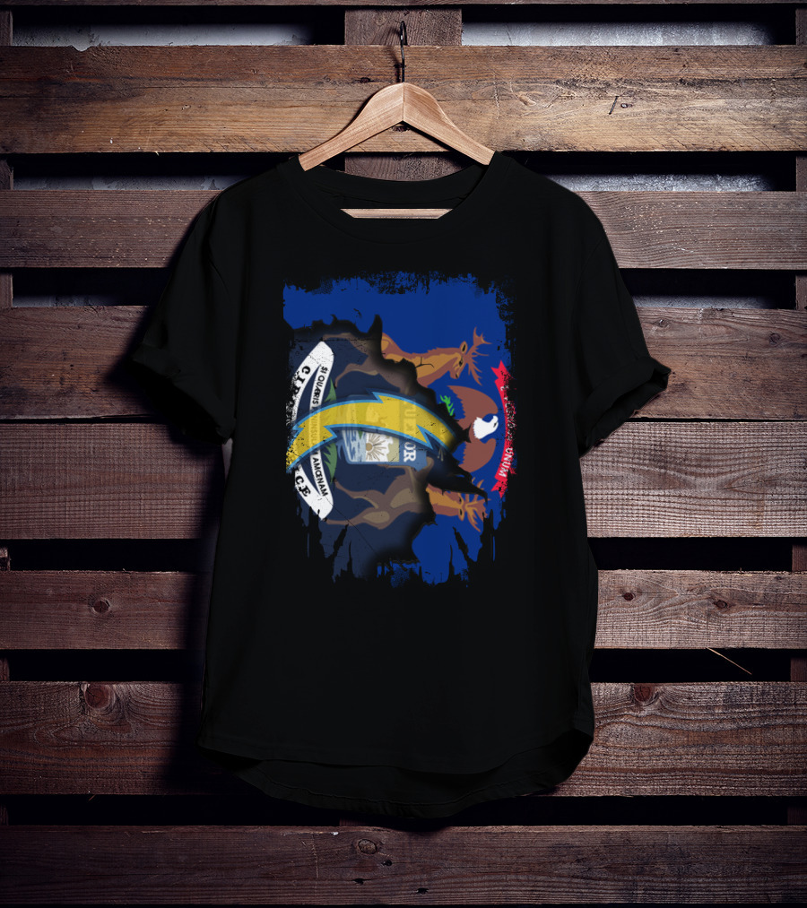 Together Michigan Chargers Logo State Flag T-Shirt