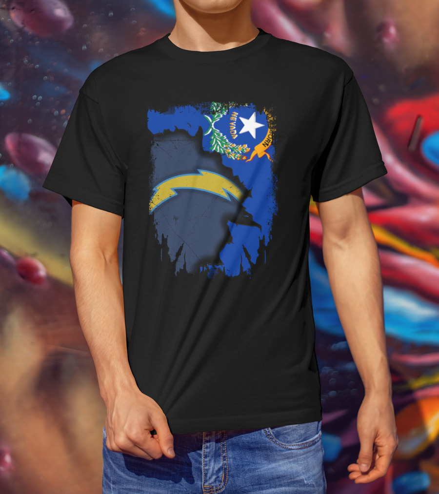 Together Nevada Chargers State Flag Collaboration T-Shirt