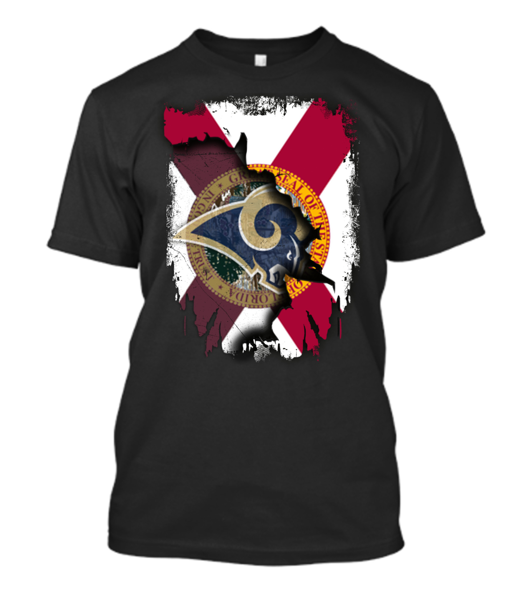 Rams Florida State Flag Together T-Shirt
