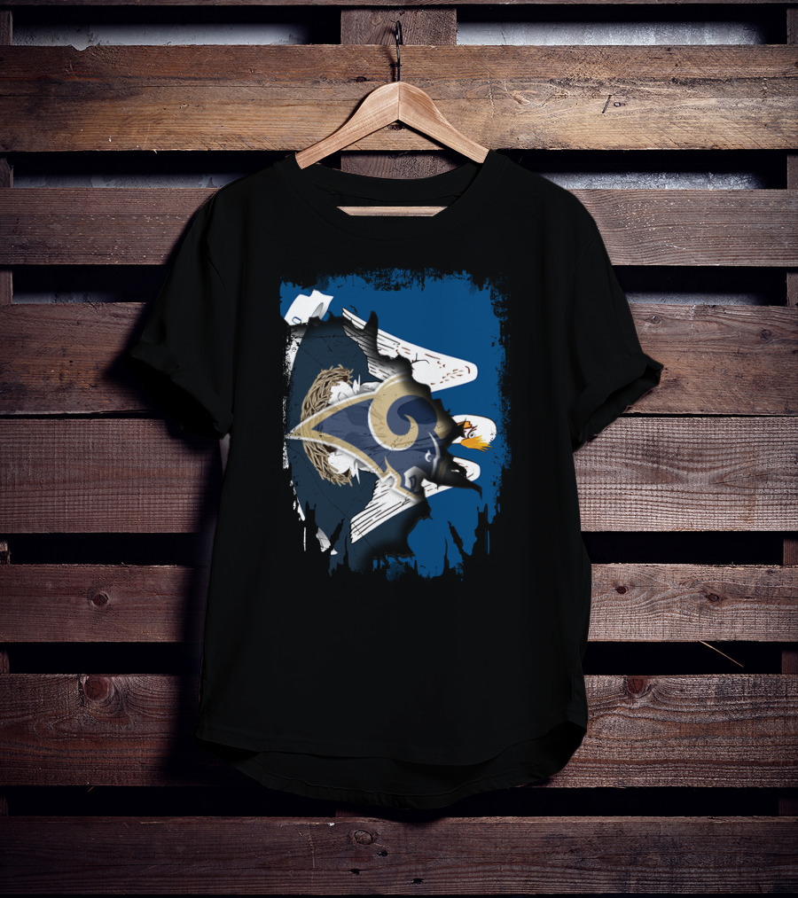 Together Louisiana Rams Eagle Flag T-Shirt