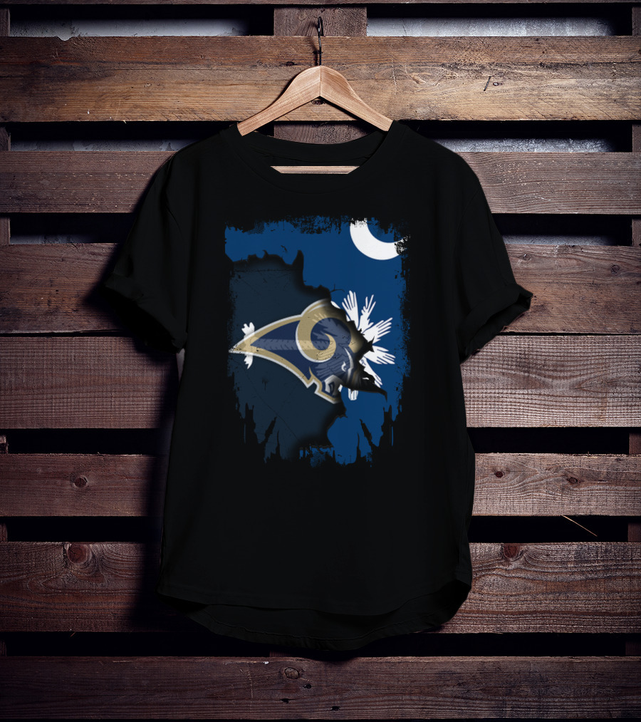 South Carolina Rams Inspired Moon And Palmetto Iconic Mashup T-Shirt