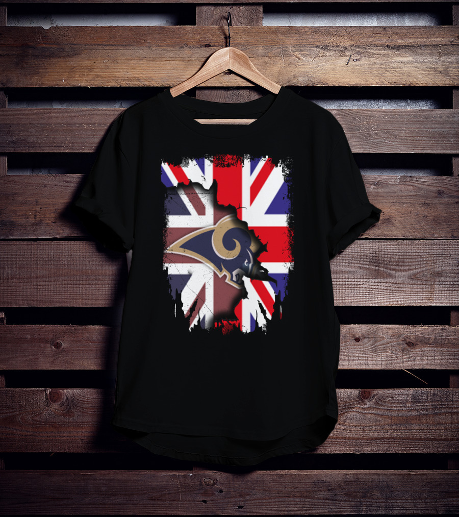 Together United Kingdom Los Angeles Rams Union Flag Fusion T-Shirt