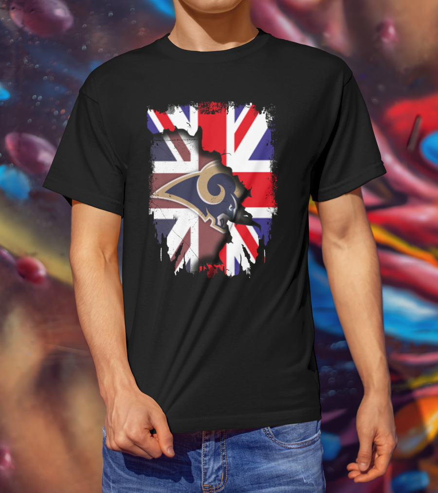 Together United Kingdom Los Angeles Rams Union Flag Fusion T-Shirt