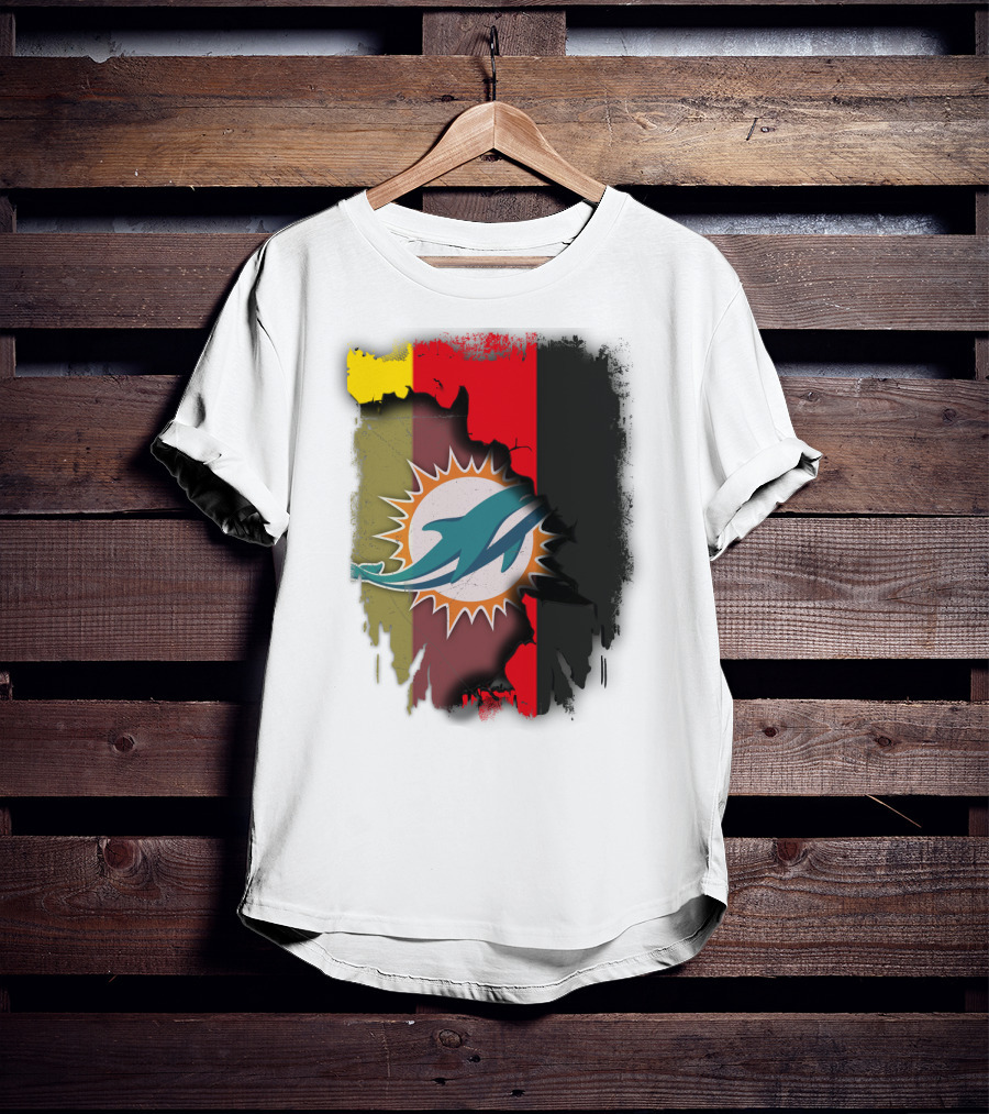 Germany Dolphins Miami Fusion Flag Colors T-Shirt