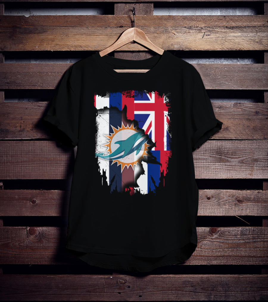 Hawaii Dolphins United Flag Fusion T-Shirt