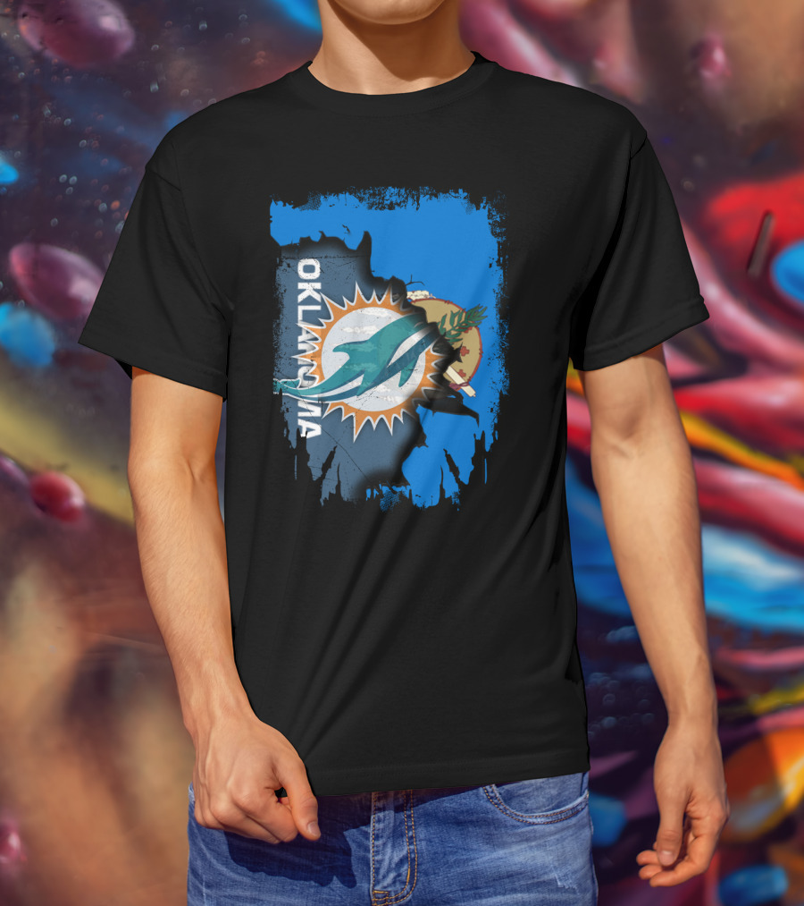 Oklahoma And Miami Dolphins Fusion T-Shirt