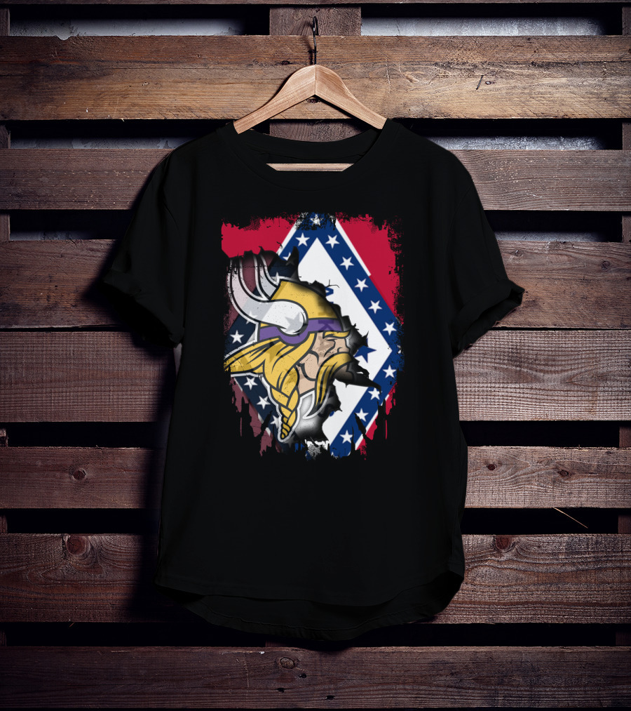 Arkansas Pride With Vikings Warrior And Flag T-Shirt