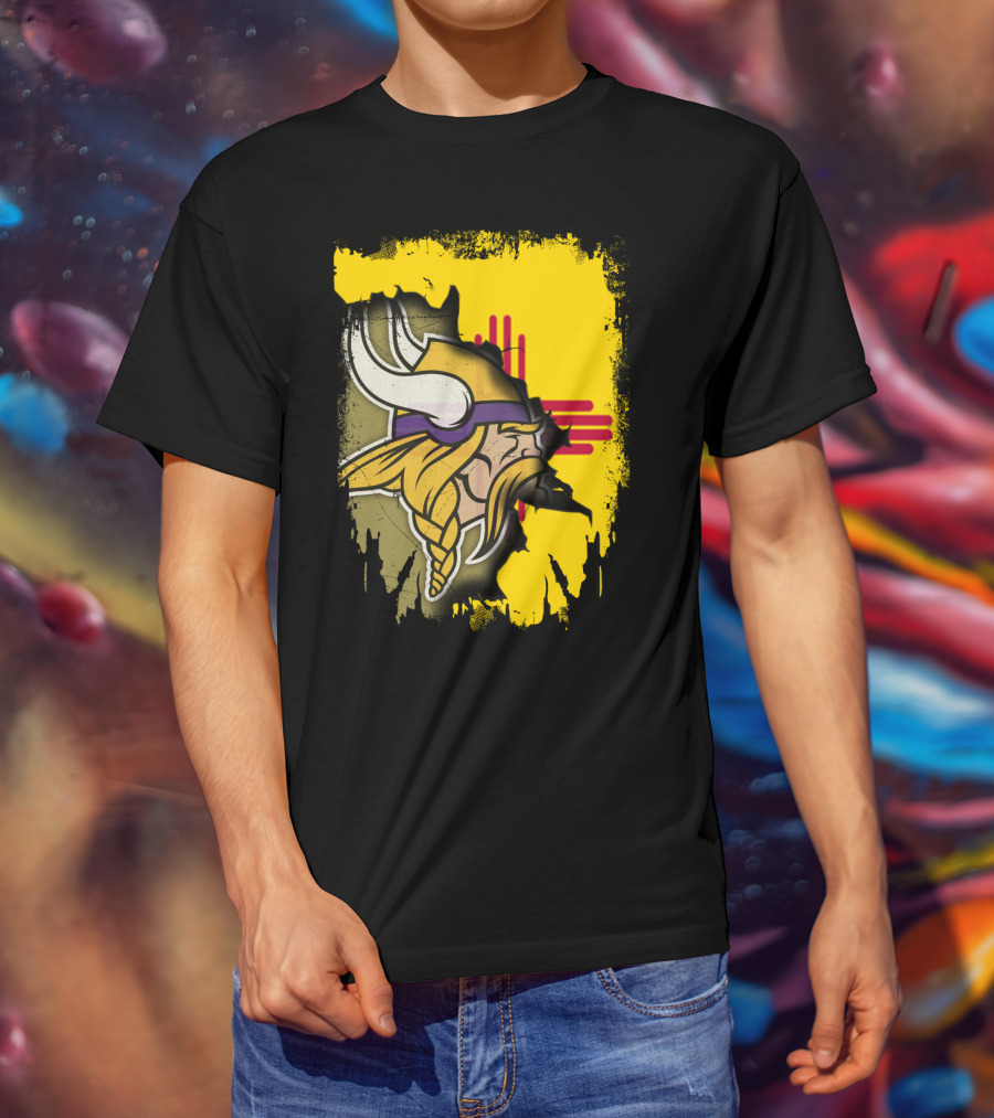 New Mexico With Vikings And Zia T-Shirt