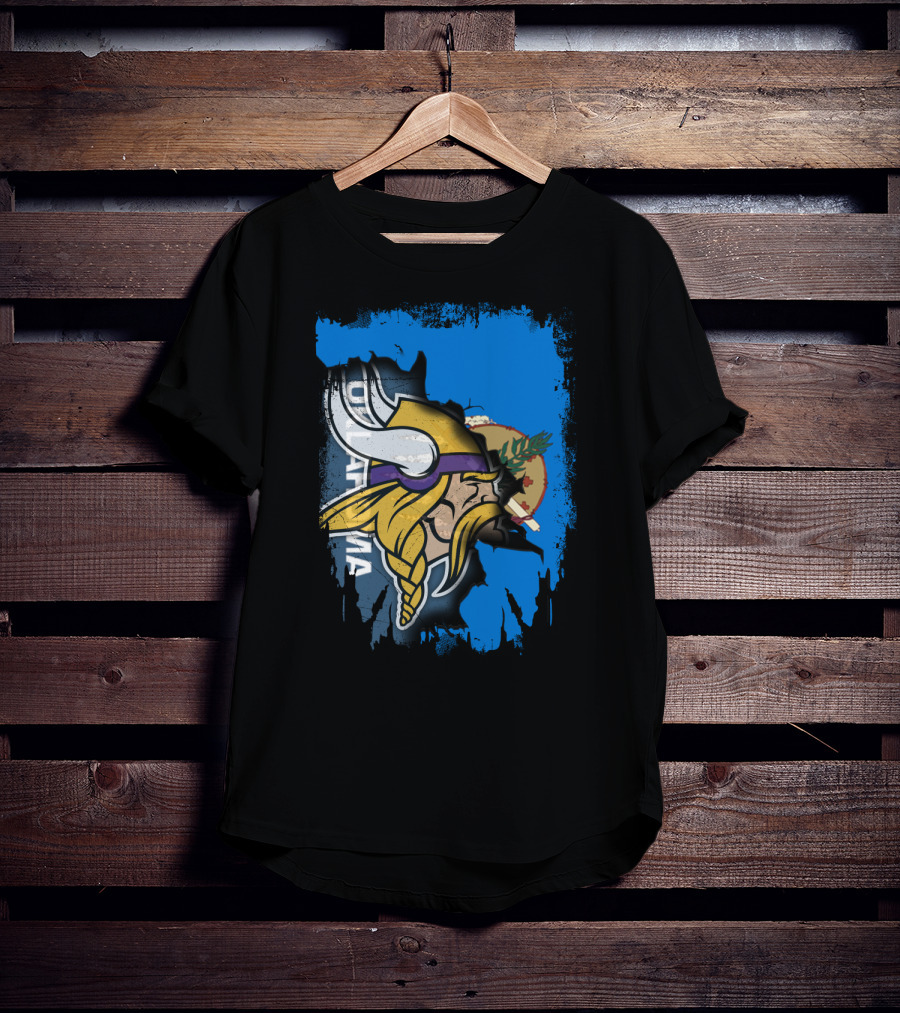 Oklahoma Viking Collaboration With State Elements T-Shirt