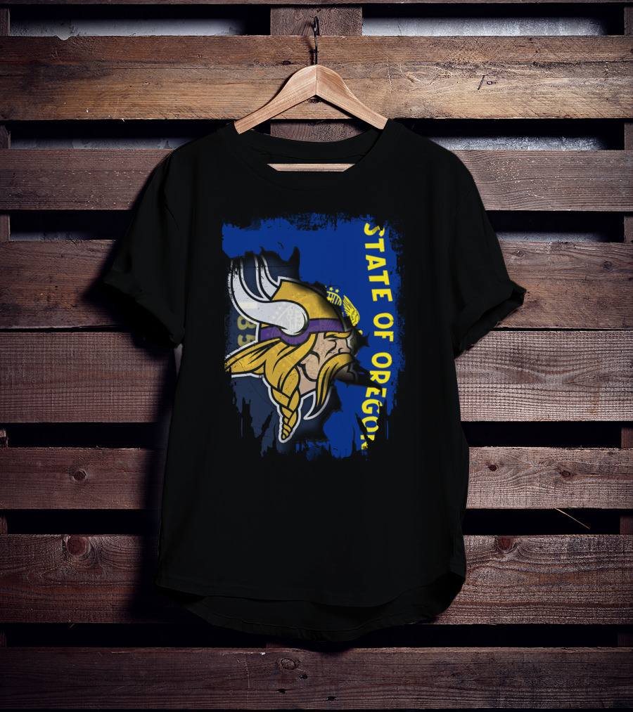 State Of Oregon Viking Helmet T-Shirt