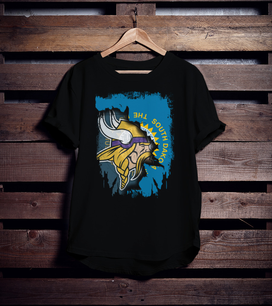 South Dakota Pride With Minnesota Vikings T-Shirt
