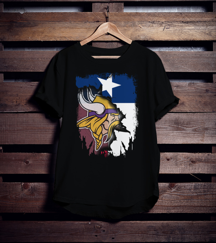 Texas Pride With Vikings Spirit T-Shirt