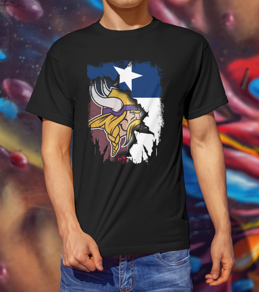 Texas Pride With Vikings Spirit T-Shirt