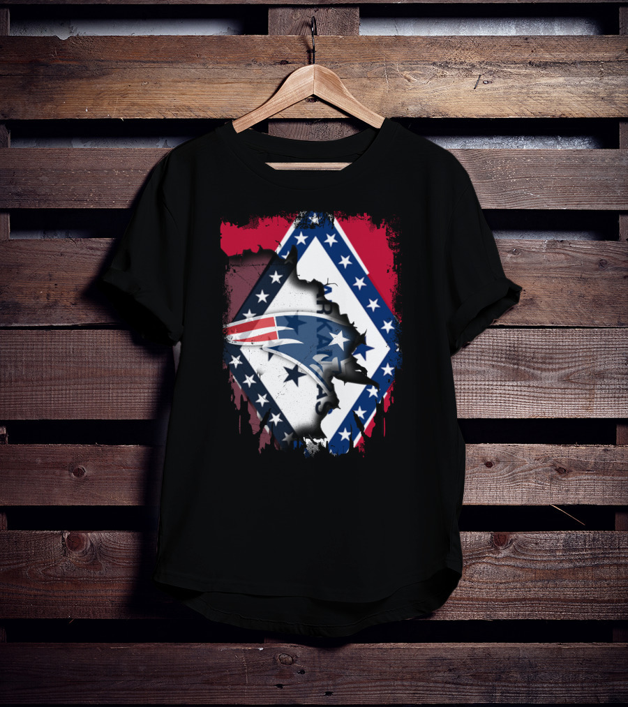 Together Arkansas With Patriots Stars And Stripes Flag Fusion T-Shirt