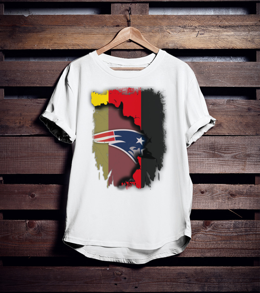 Patriots Logo On Germany Flag Background Together T-Shirt