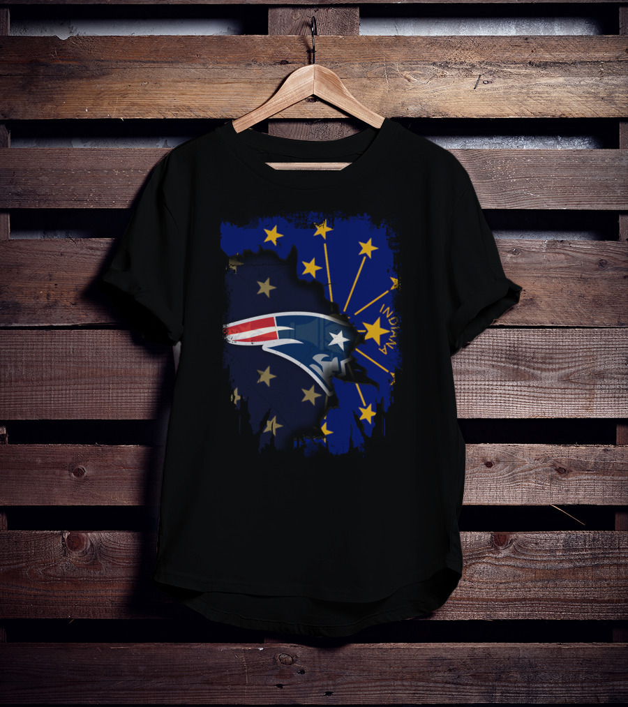 Together Indiana Patriots Emblem With State Stars T-Shirt