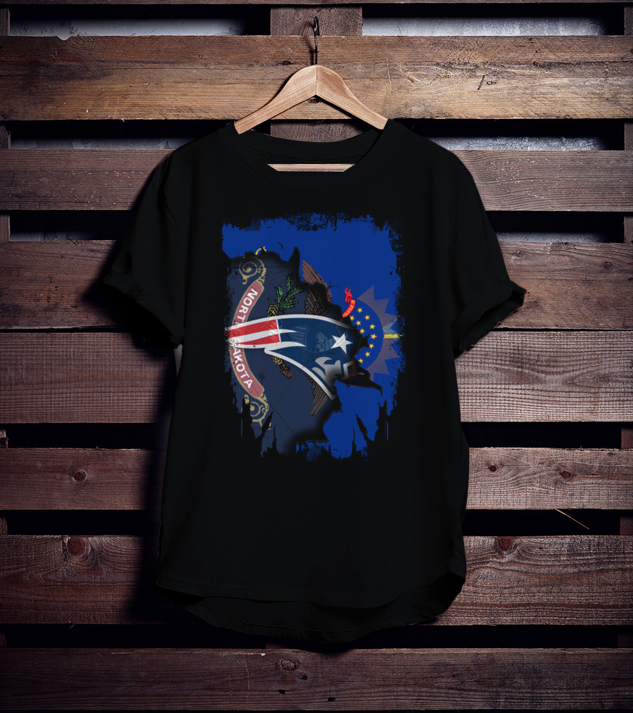 North Dakota State And Patriots Unity Emblem T-Shirt