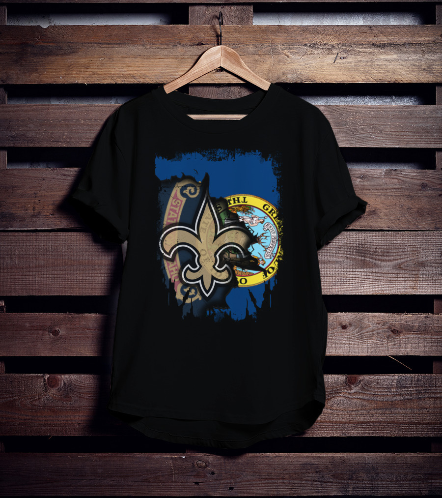 Together Idaho Fleur-de-Lis Saints Flag T-Shirt