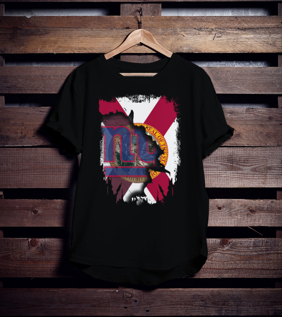Florida State Flag Meets Giants NFL Team T-Shirt