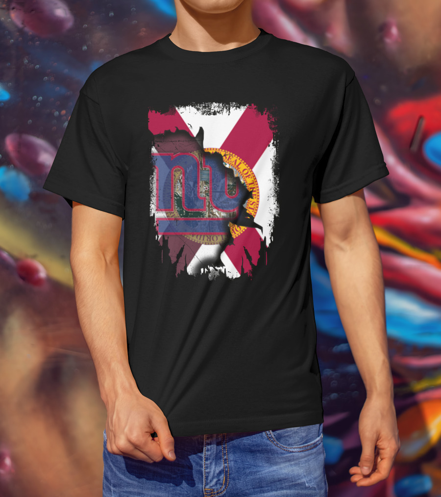 Florida State Flag Meets Giants NFL Team T-Shirt