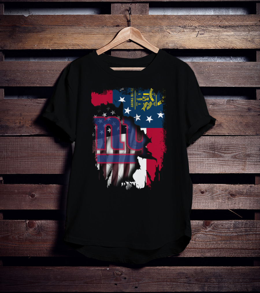 Together Georgia With Giants American Flag And State Symbolism T-Shirt