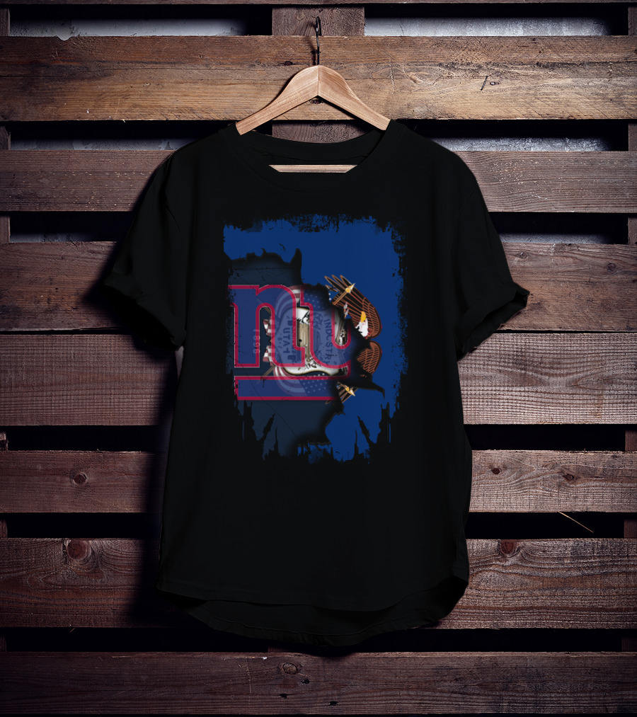 Together Utah NY Giants With American Flag Eagle T-Shirt