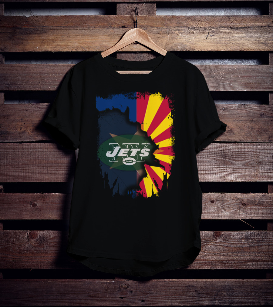 Arizona State Flag Merged With New York Jets T-Shirt