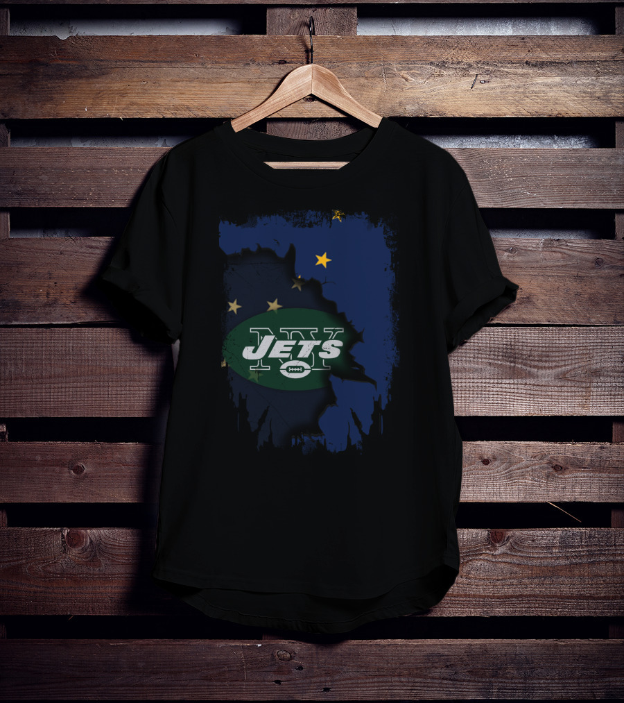 Together Alaska NY Jets Stars Map T-Shirt