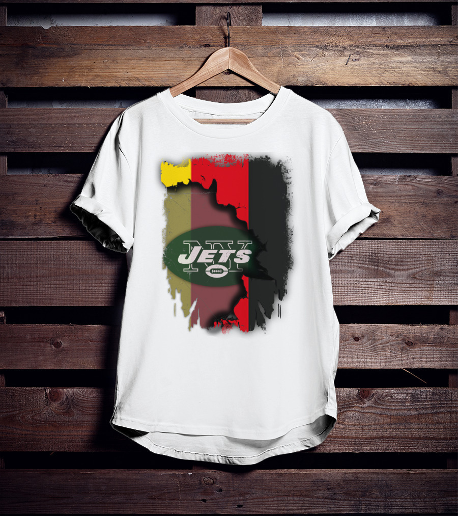 Germany Flag With New York Jets T-Shirt