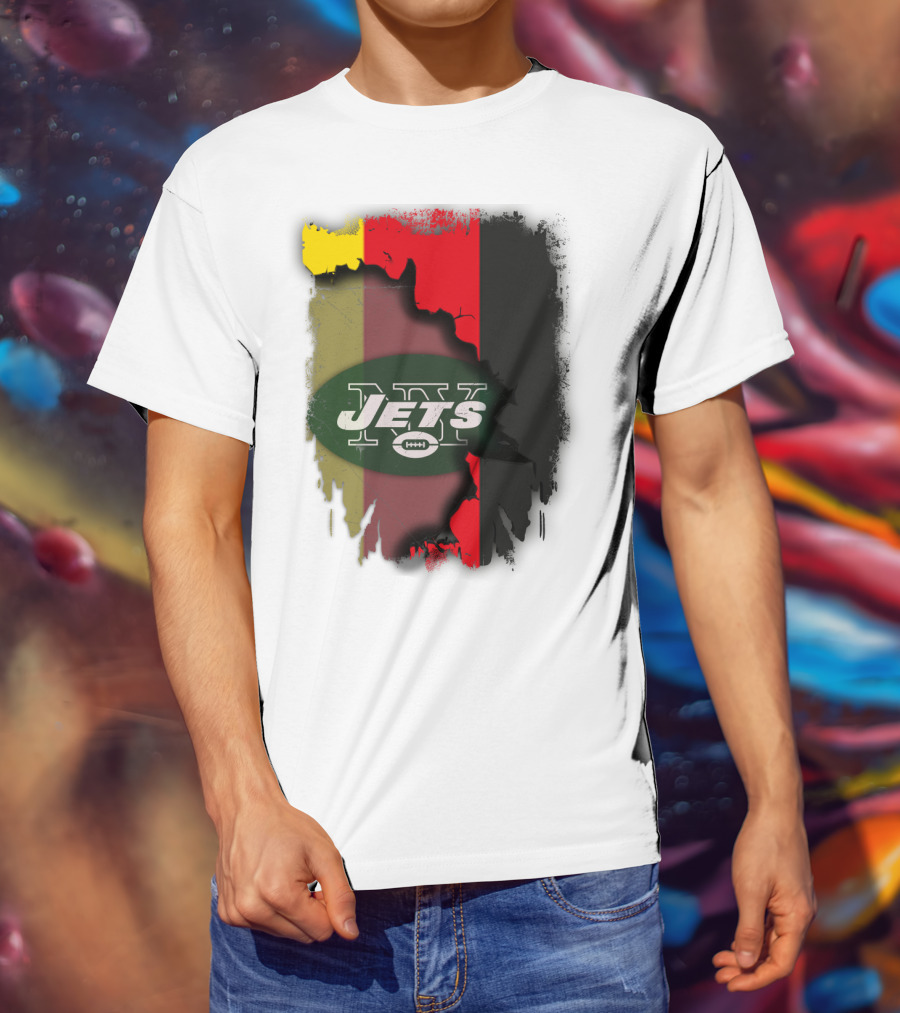 Germany Flag With New York Jets T-Shirt