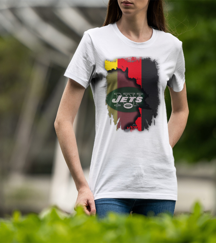 Germany Flag With New York Jets T-Shirt