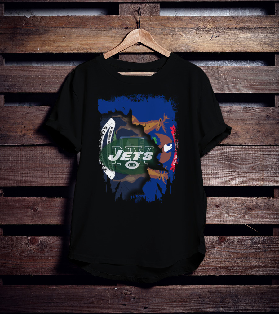 Michigan Together With Jets NFL Collaboration T-Shirt