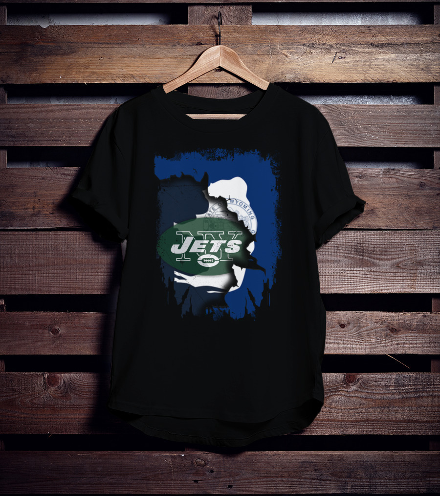 New York Jets Wyoming State Pride T-Shirt