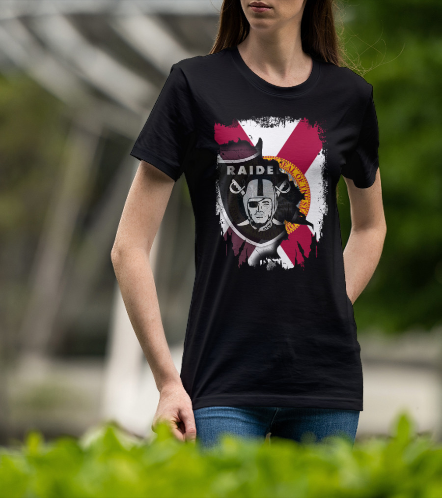 Florida Raiders United With State Seal And Bold X Flag T-Shirt